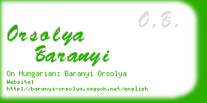 orsolya baranyi business card